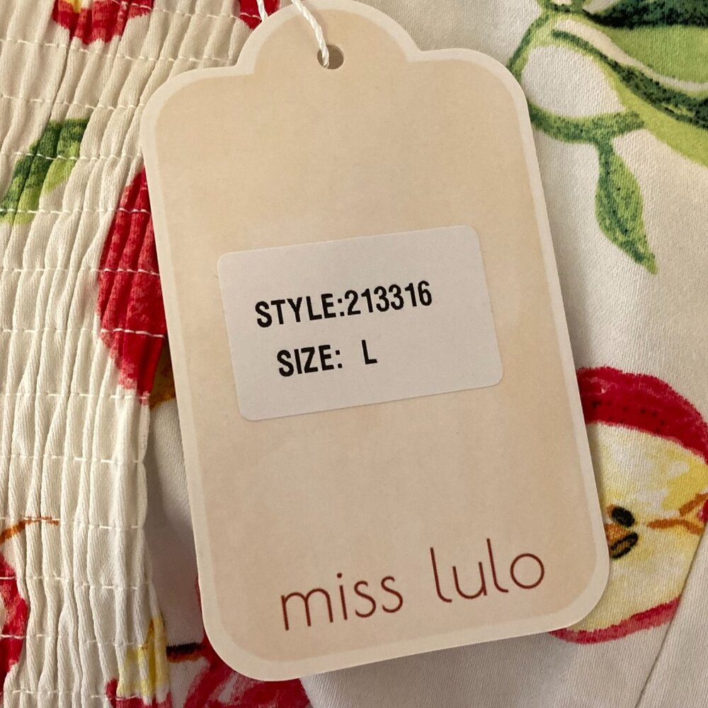 Miss Lulo Apples Dress, L, NWT - Picture 5 of 5